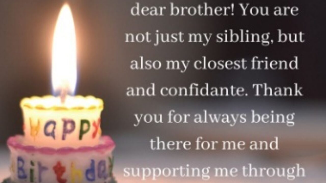 birthday wishes for brother from younger sister