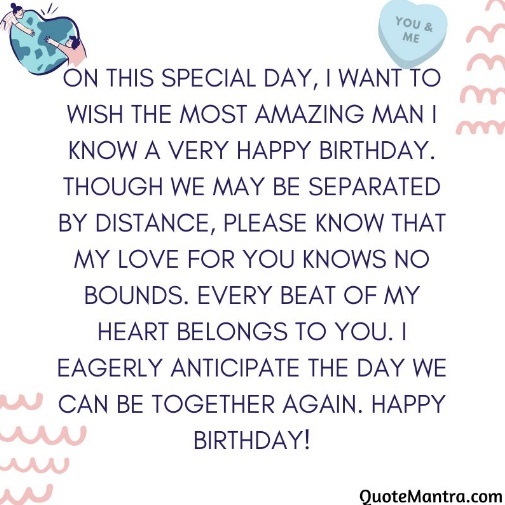 Long Distance Birthday Wishes For Boyfriend - QuoteMantra