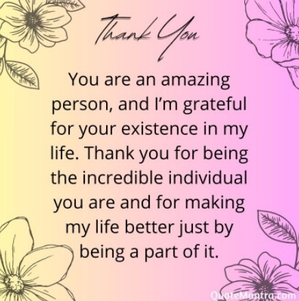 Thank You For Coming Into My Life Messages - QuoteMantra
