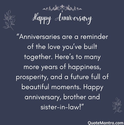 Anniversary Wishes for Brother - QuoteMantra
