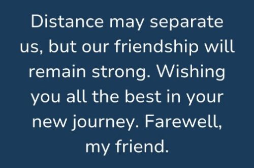 Farewell Message