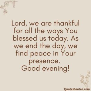Good Evening Prayer Messages